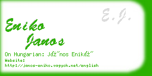 eniko janos business card